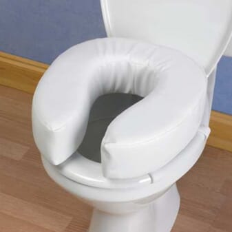 Rehausseur de toilettes - assise rembourrée - 10 cm