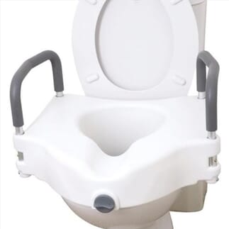 Rehausseur de toilettes avec accoudoirs amovibles