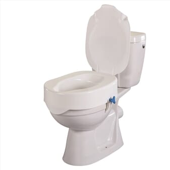 Rehausseur de toilettes avec couvercle rabattable - 10 cm