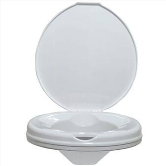 Rehausseur de toilettes avec couvercle rabattable Prima - 10 cm