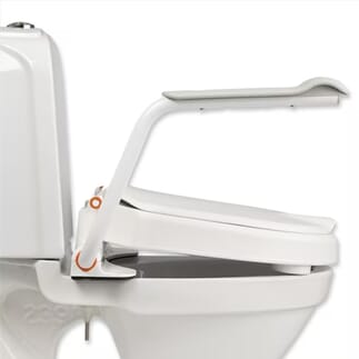 Rehausseur de toilettes Hi Loo avec accoudoirs - Etac Incliné