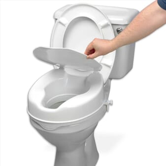 Rehausseur de toilettes Savanah avec couvercle - 10 cm