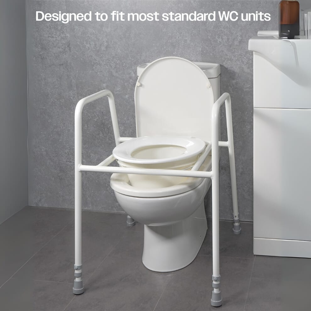 Rehausseur de toilettes sur cadre