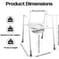 Rehausseur de toilettes sur cadre
