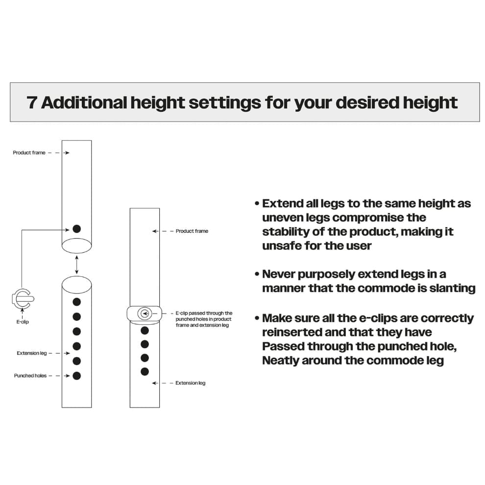 Rehausseur de toilettes sur cadre