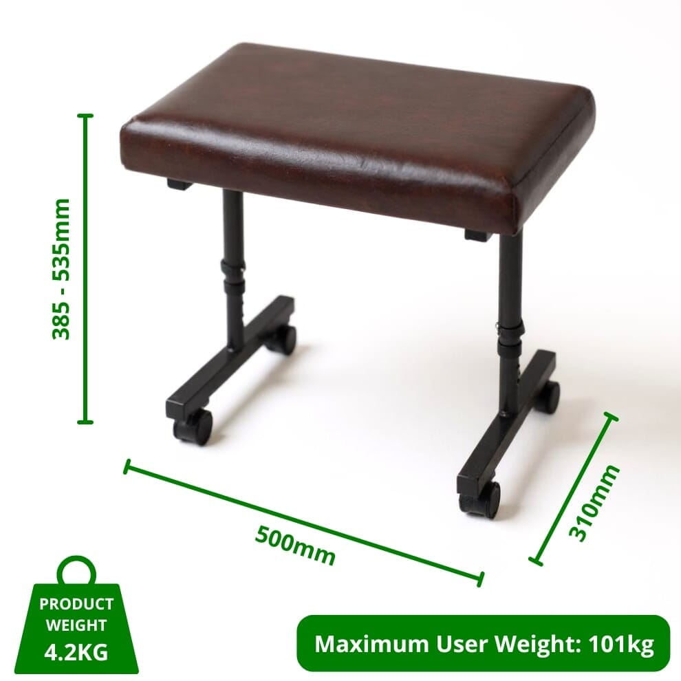 Repose-pieds ajustable à roulettes