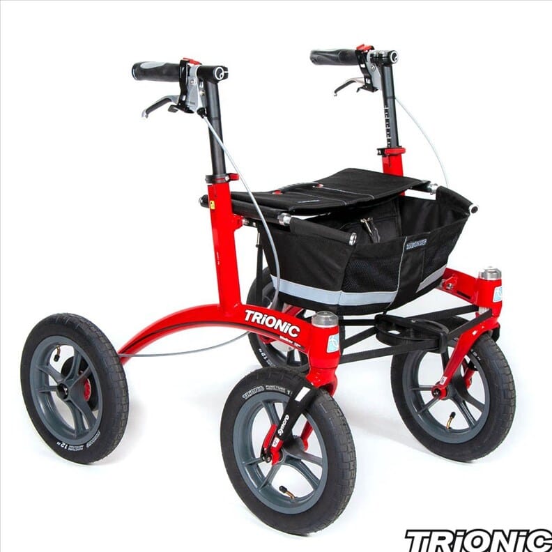 Rollator 4 roues Trionic Walker 12er - Rouge - S
