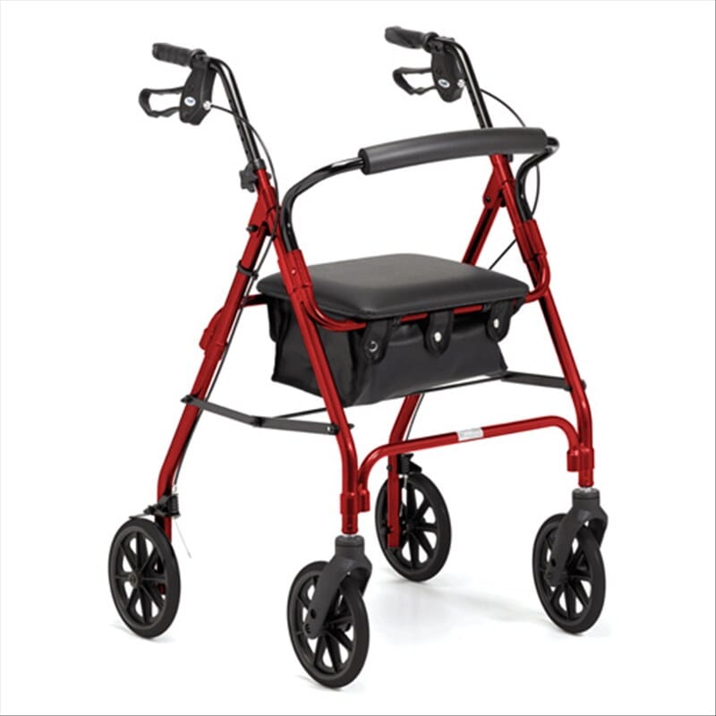 View Rollator aluminium 4 roues Days Rouge information