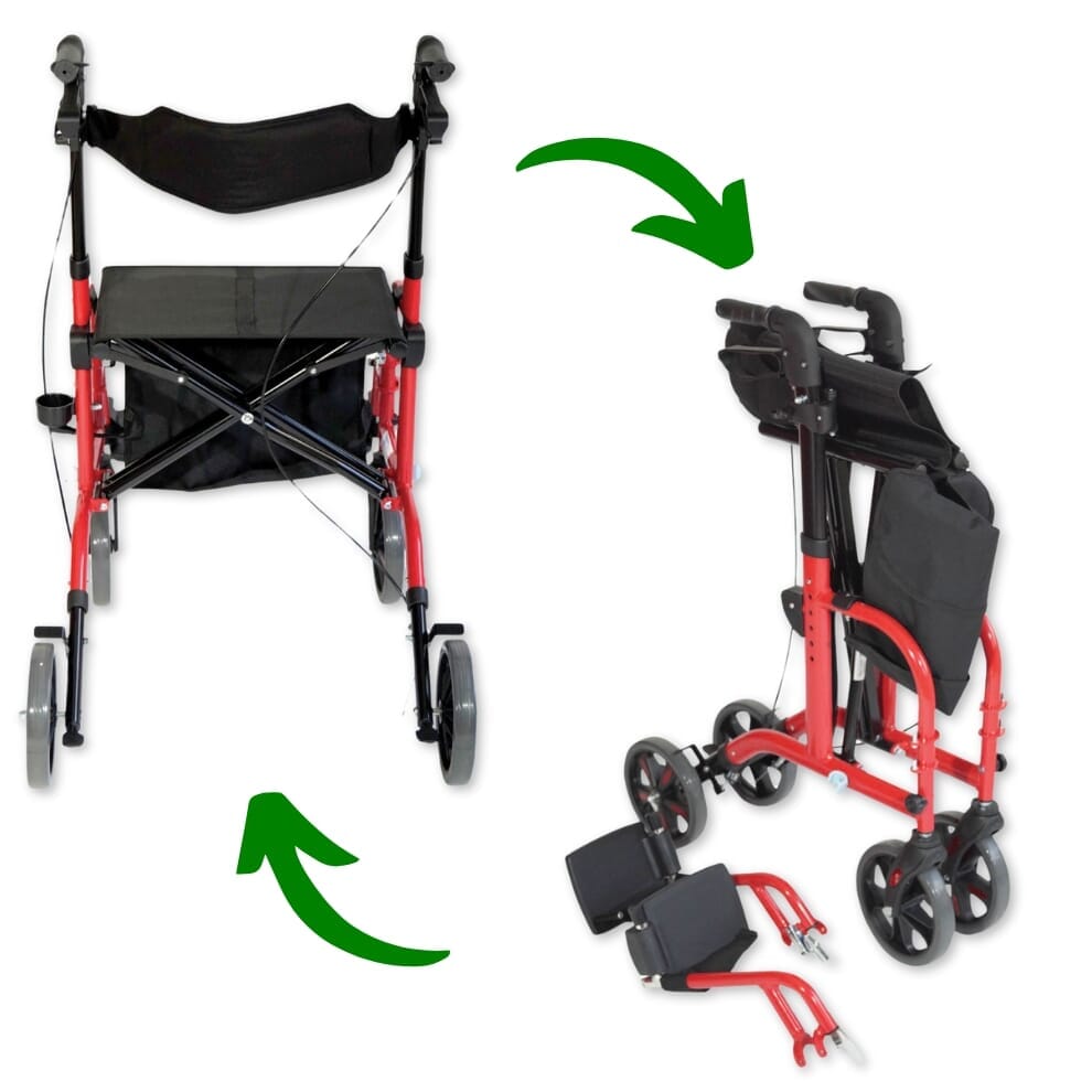 Rollator/Fauteuil Deluxe avec siège