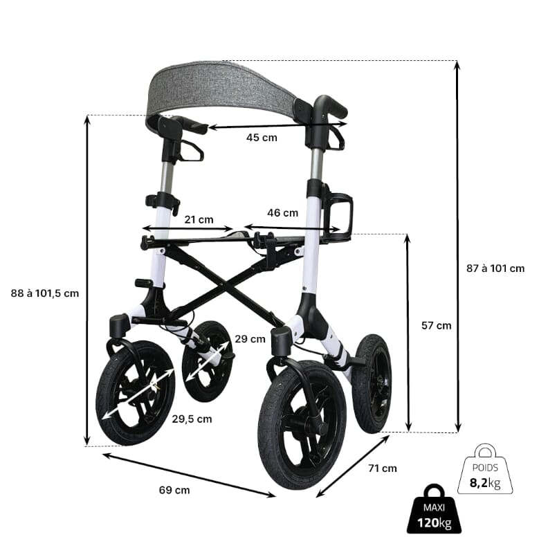 Rollator tout terrain