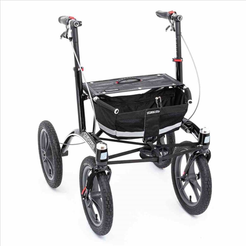Rollator 4 roues Trionic Walker 14er - Noir - M/L