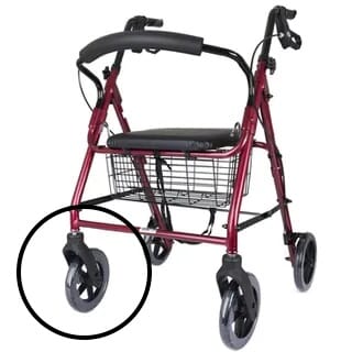 Roue avant pour déambulateur HomeCraft Alu