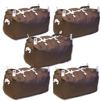 Sac Ã  linge Hamper Marron - Lot de 5 sacs