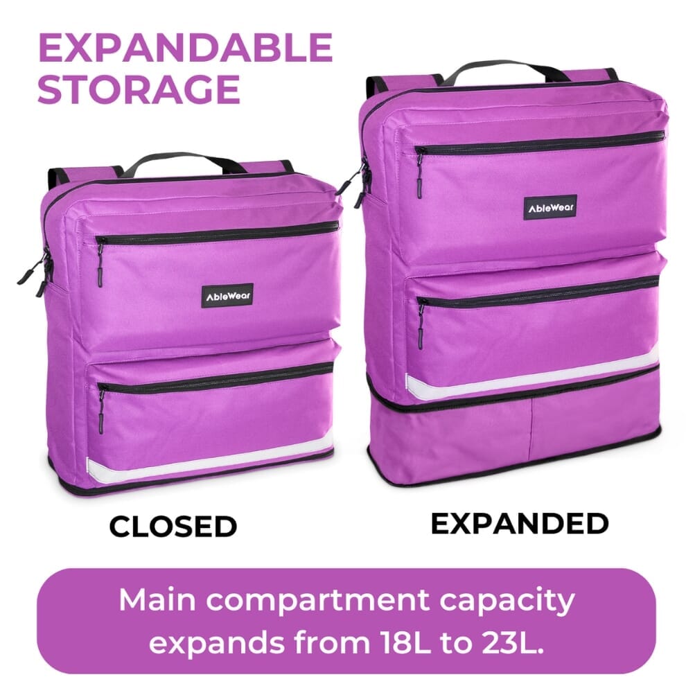 Sac extensible pour scooter de mobilité