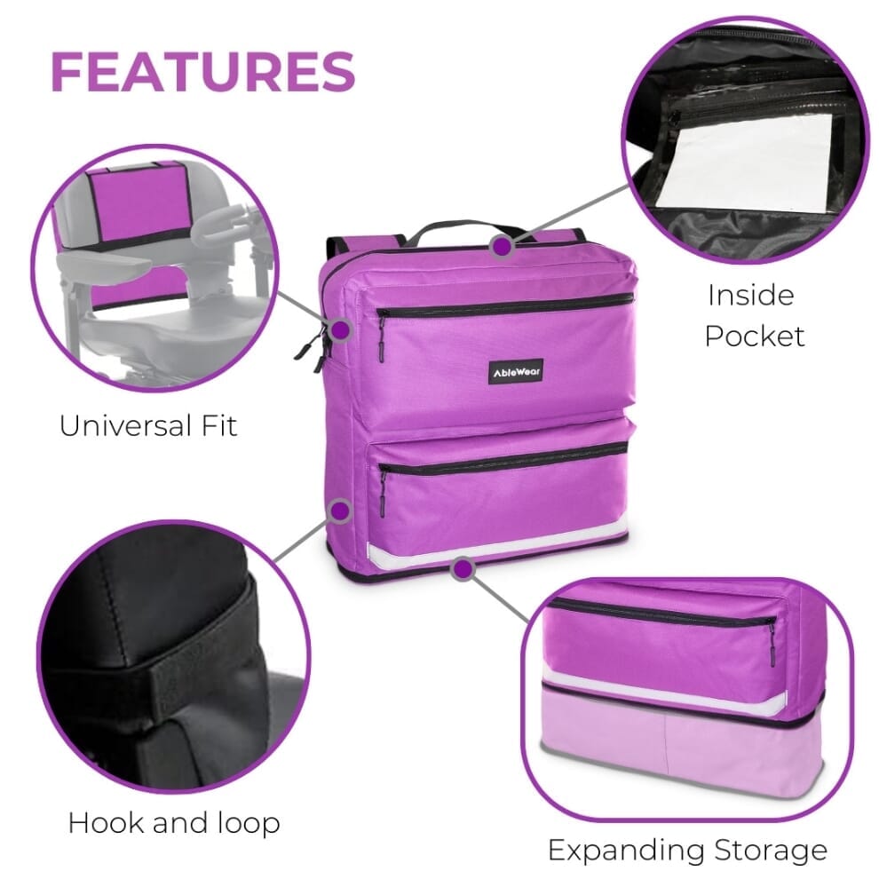 Sac extensible pour scooter de mobilité