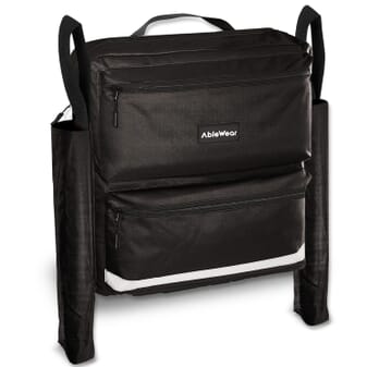 Sac pour fauteuil roulant avec poches pour béquilles
