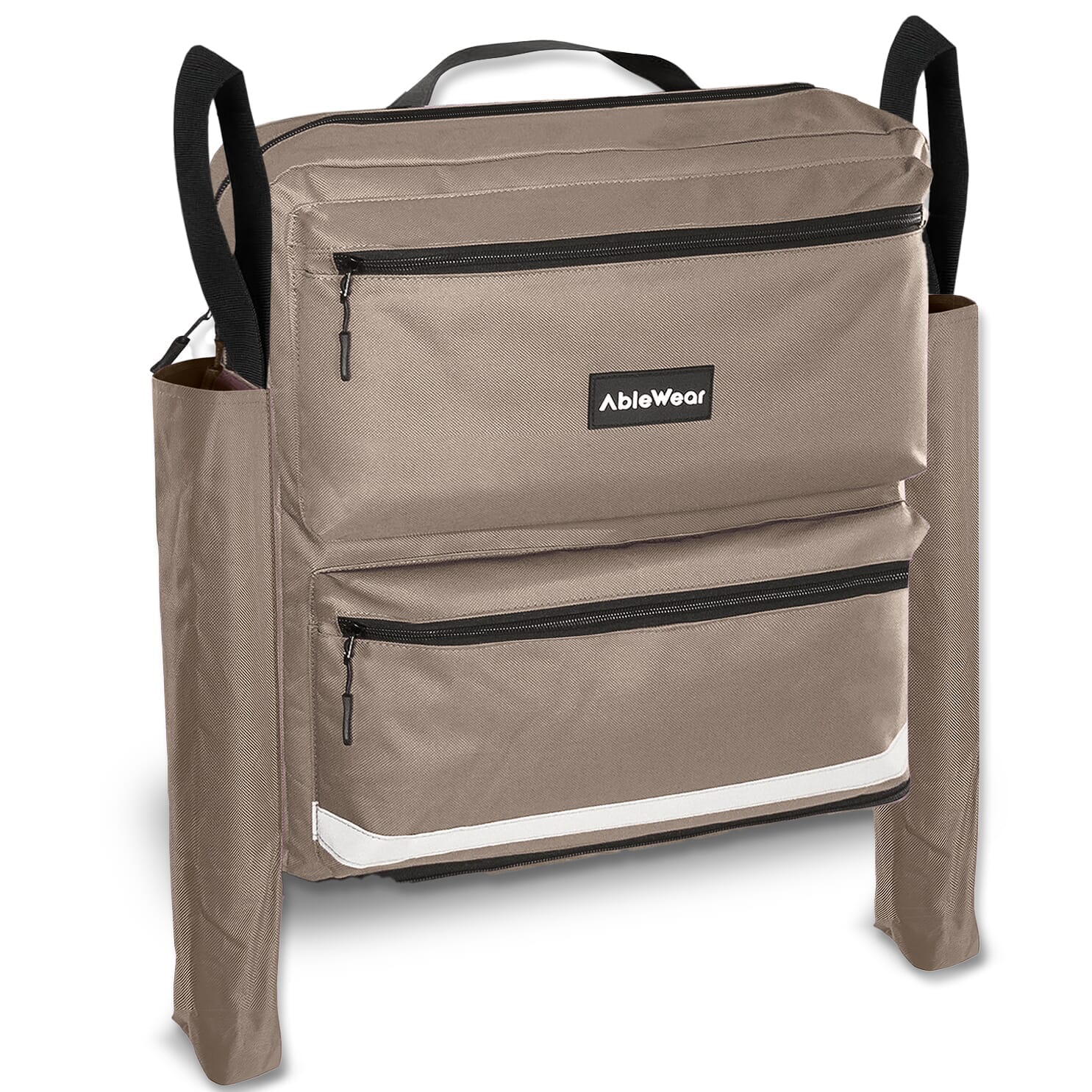 Sac pour fauteuil roulant avec poches pour béquilles
