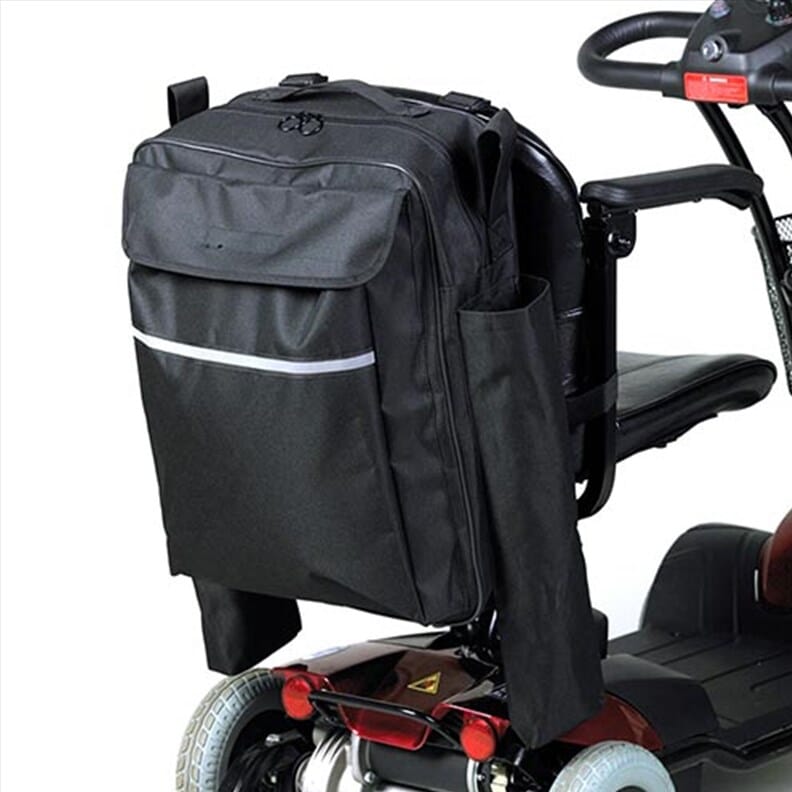 Sac pour fauteuil roulant avec pochette pour béquille