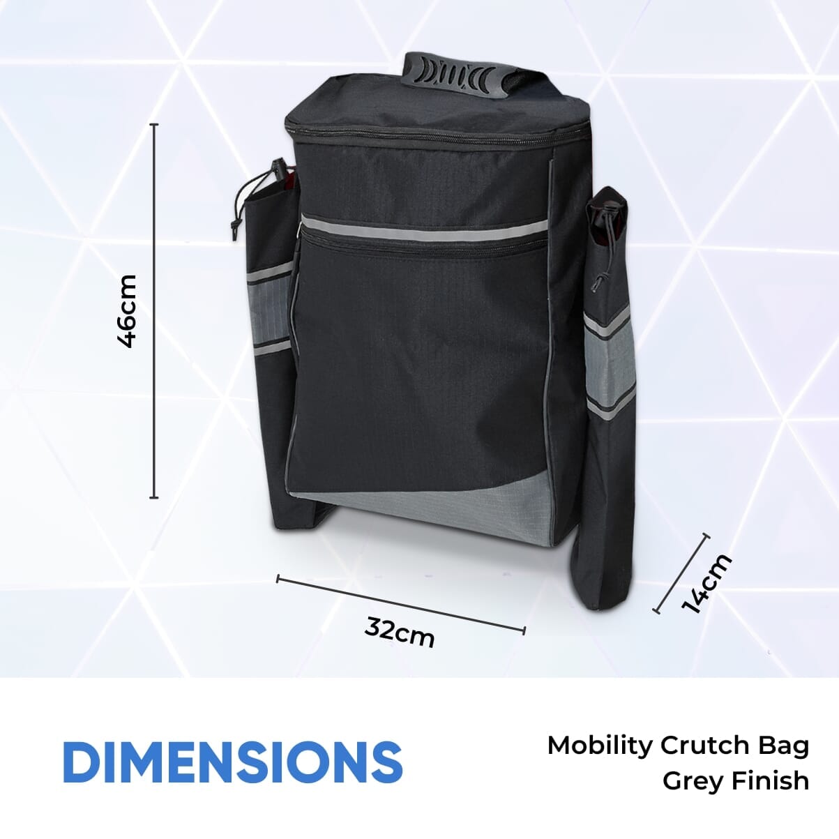 Sac pour fauteuil roulant avec porte-béquilles - Biscay