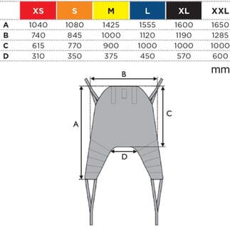 Sangle universelle standard avec tÃªtiÃ¨re Spacer - Invacare Taille M