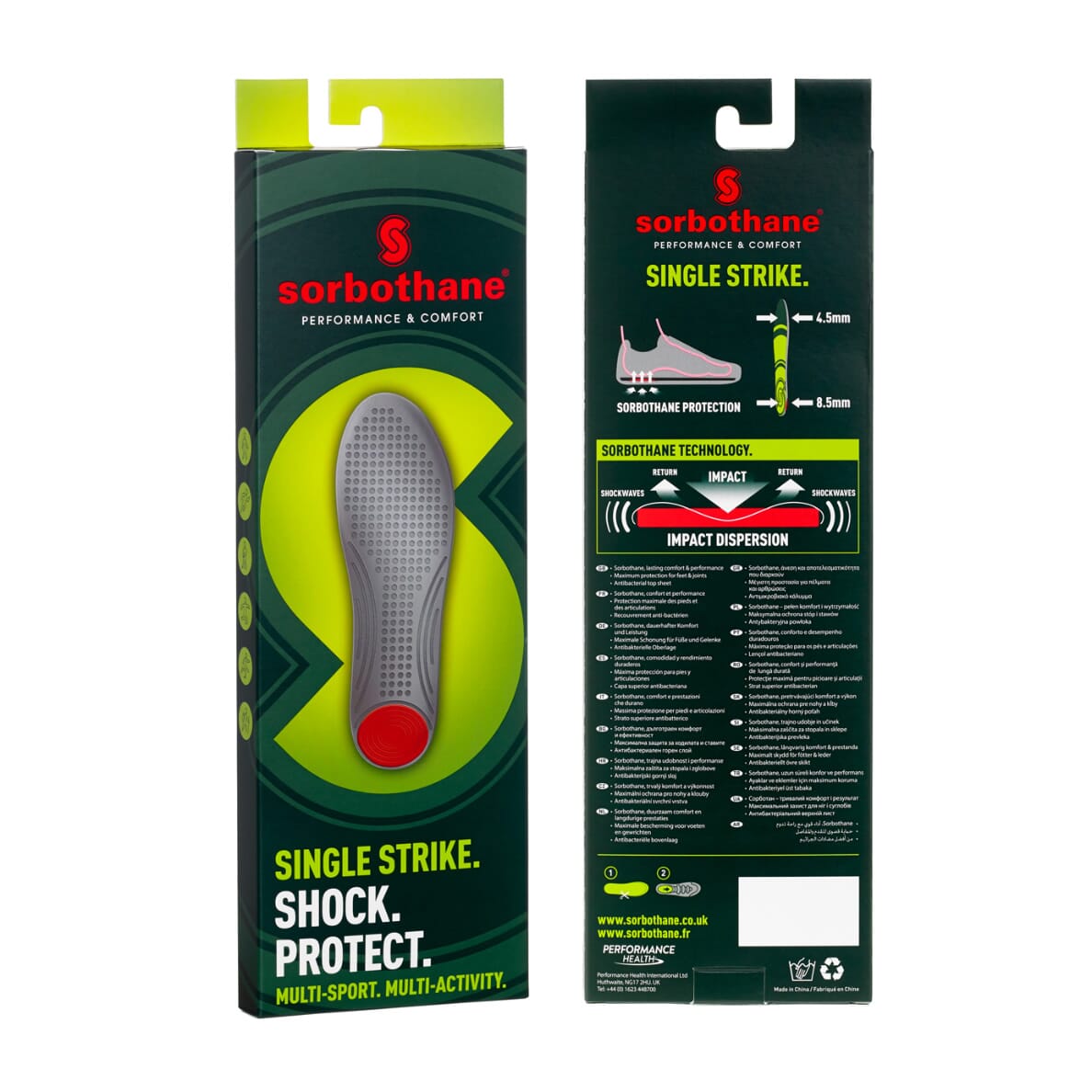 Semelle Single Strike Sorbothane®