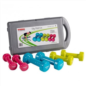 Set d'haltères 10kg York Dumbbell