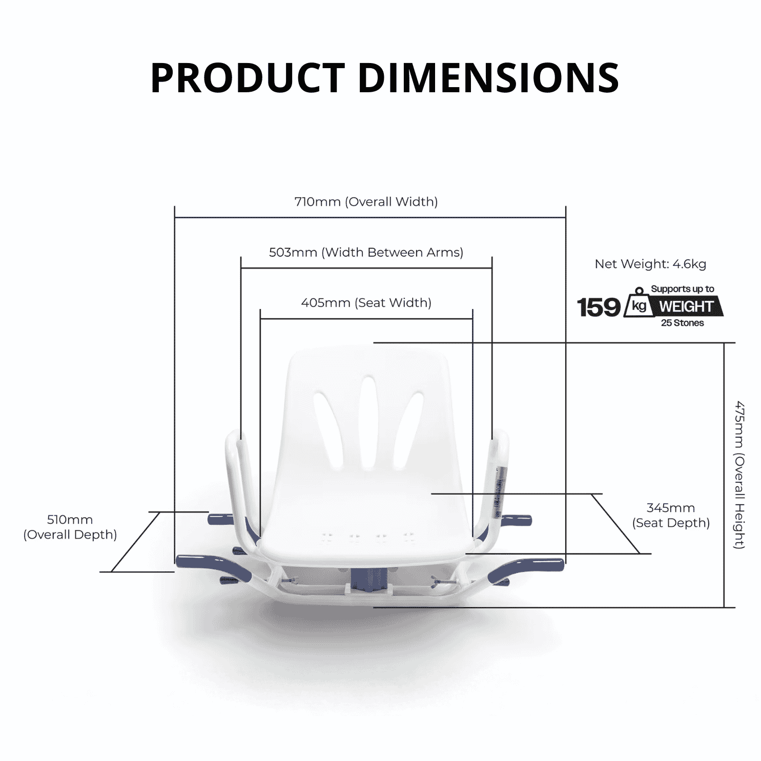 Siège de bain pivotant Winchester