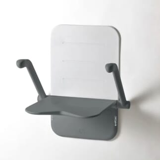 Siège de douche rabattable ETAC Relax Avec accoudoirs et dossier - Gris