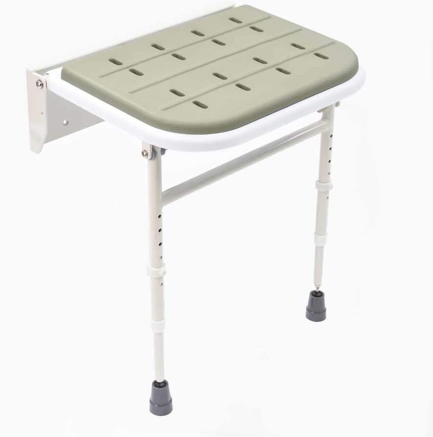 Siège de douche rabattable rembourré avec pieds