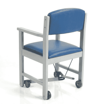 Système Millie Mova avec pédale pour déplacement de chaise en métal