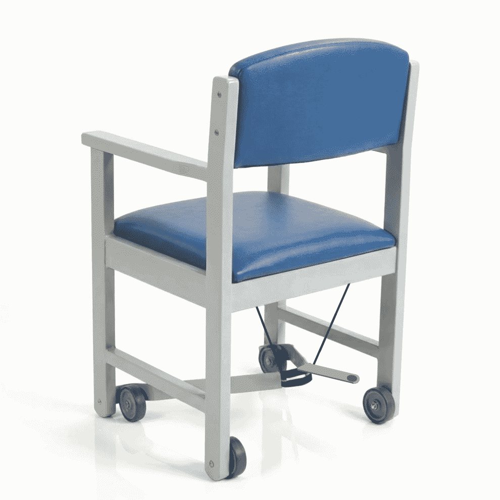 Système Millie Mova avec pédale pour déplacement de chaise en métal