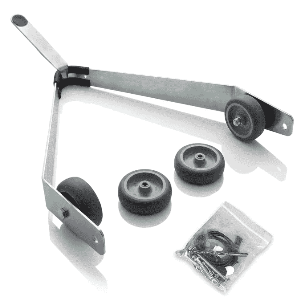 Système Millie Mova avec pédale pour déplacement de chaise en métal