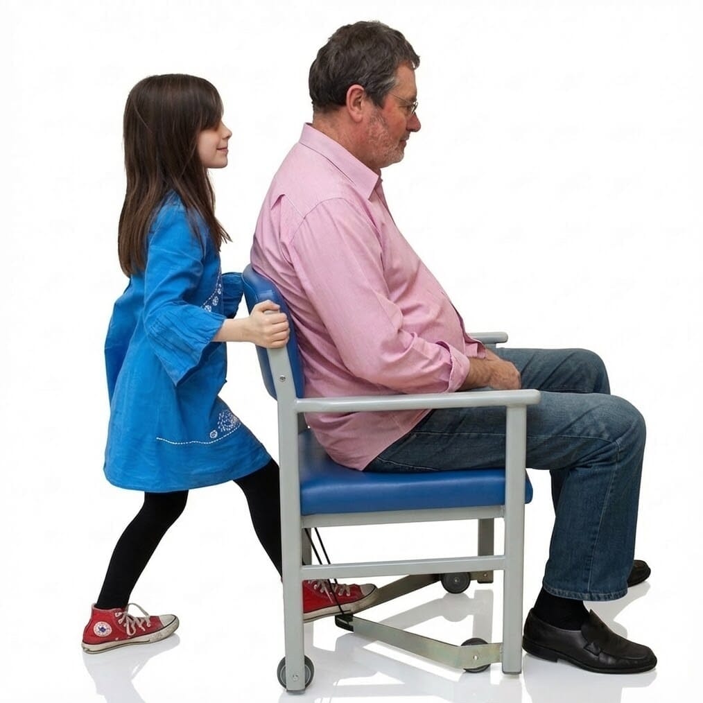 Système Millie Mova pour déplacement de chaise en métal