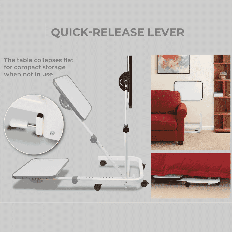 Table de fauteuil à roulettes Deluxe