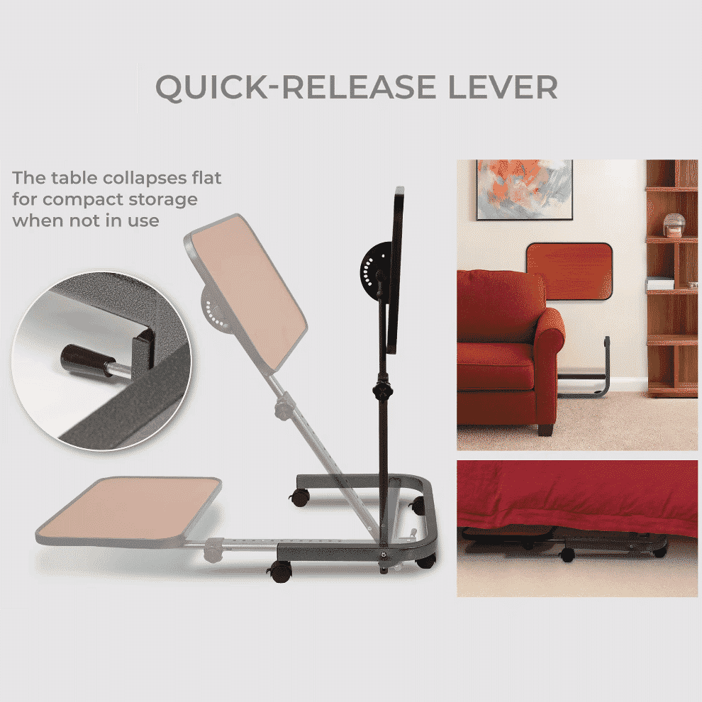 Table de fauteuil à roulettes Deluxe