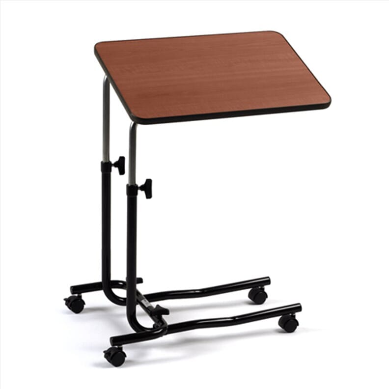Table de lit à roulettes