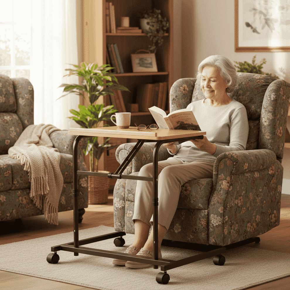 Table inclinable pour fauteuil