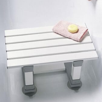 Tabouret de bain à lattes Merlin - Hauteur 15 cm