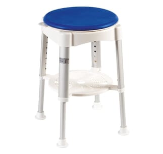 Tabouret de bain pivotant avec siège rembourré