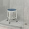 Tabouret de bain pivotant avec siège rembourré