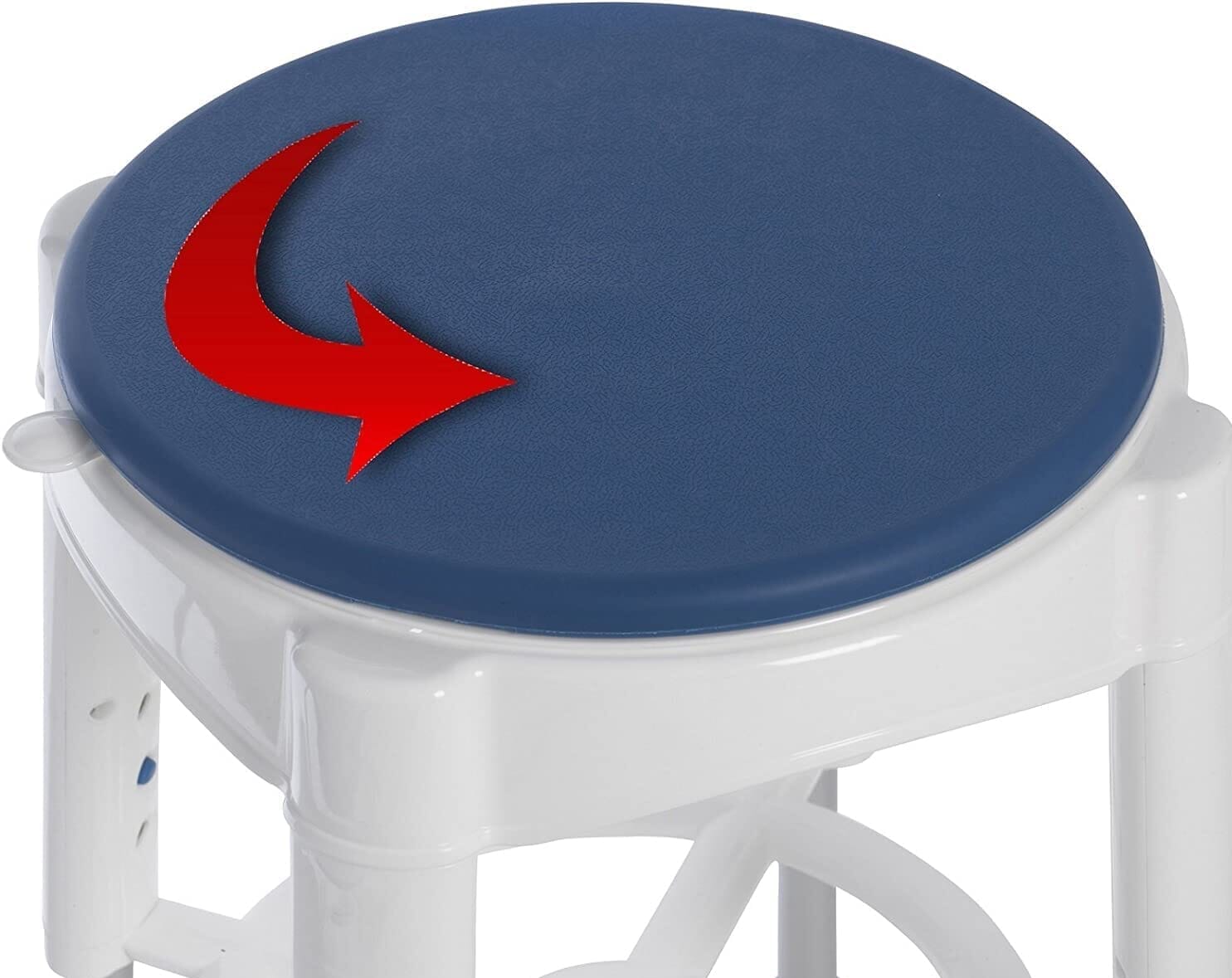Tabouret de bain pivotant avec siège rembourré
