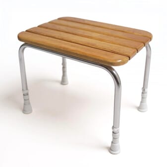 Tabouret de douche à lattes en bois