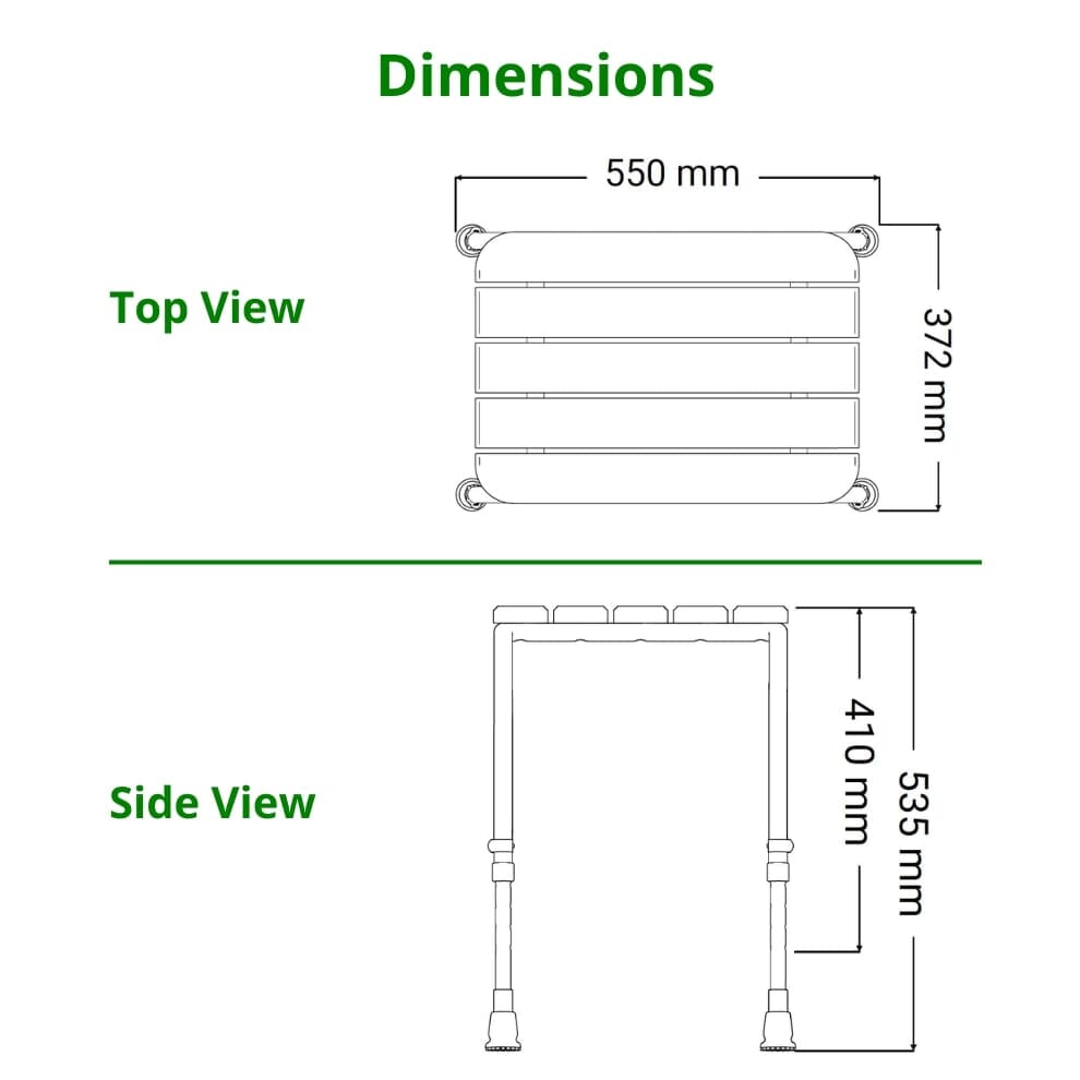 Tabouret de douche à lattes en bois