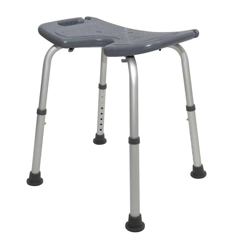 Tabouret de douche avec découpe anatomique