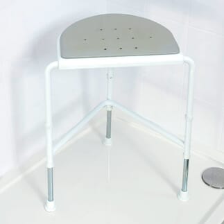Tabouret de douche d'angle Nuvo avec assise rembourrée