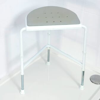 Tabouret de douche d'angle Nuvo avec assise rembourrée