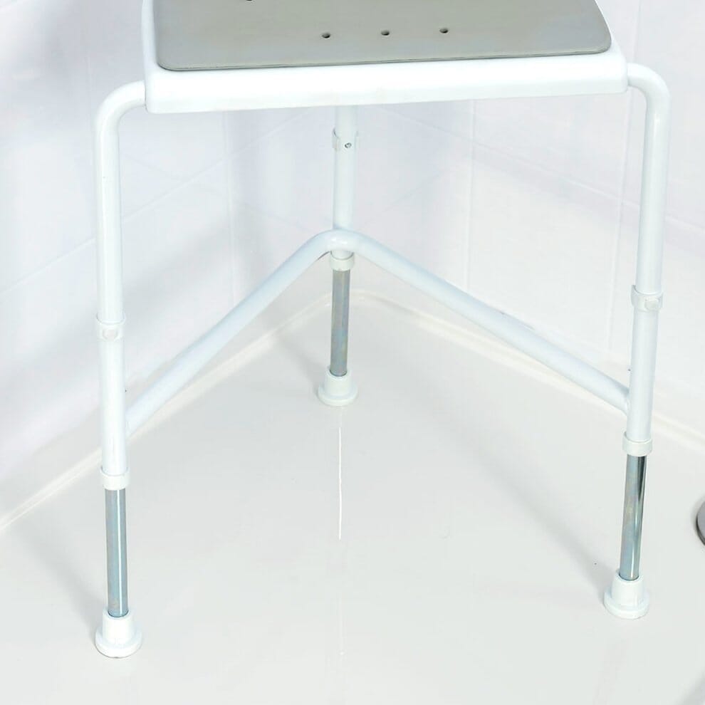 Tabouret de douche d'angle Nuvo avec assise rembourrée