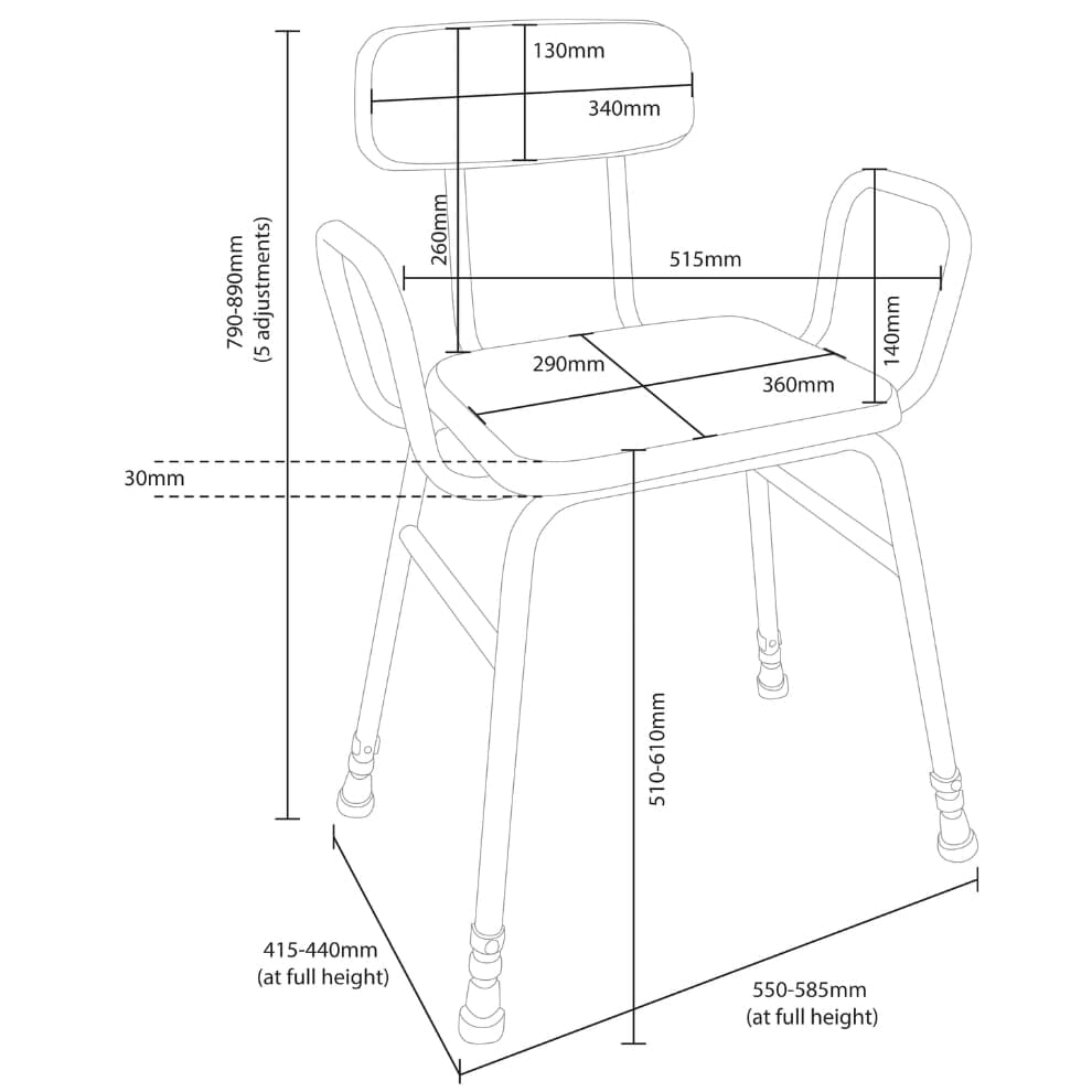Tabouret haut réglable en hauteur