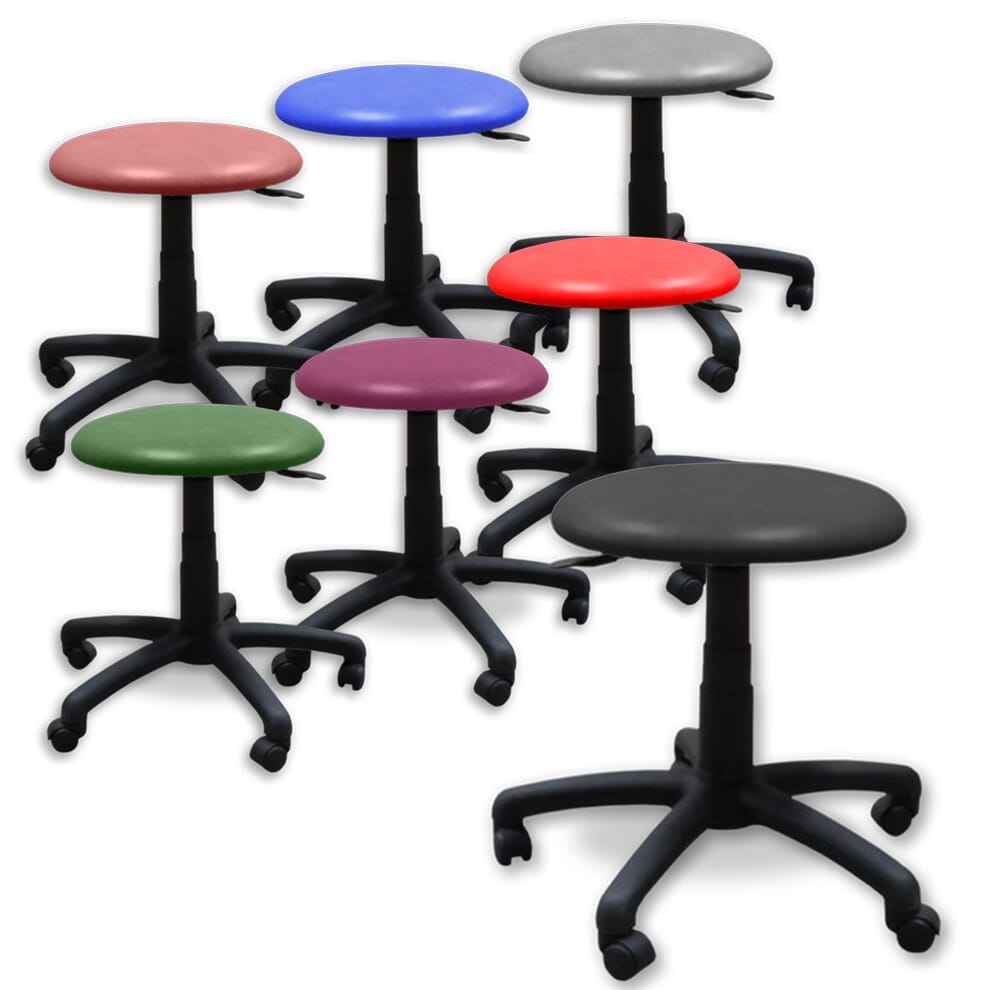 Tabouret médical réglable à roulettes