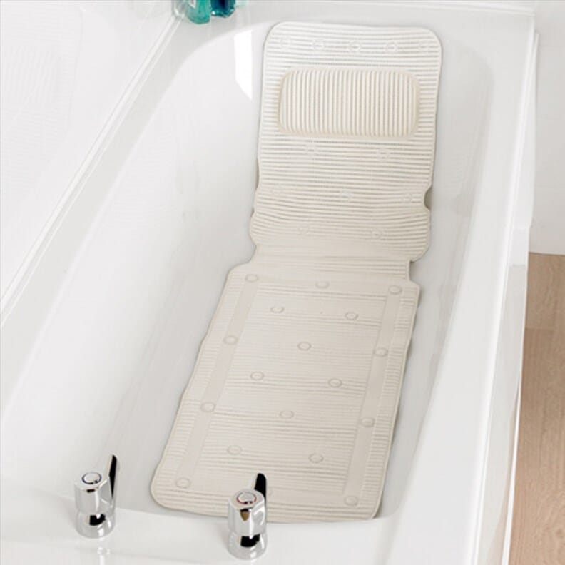 Tapis de bain intégral avec repose cou